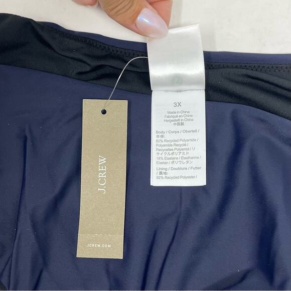 NEW J. Crew Curved-waist Cheeky Bikini Bottom in Navy Blue, Women's 3X BC125 $59 - Picture 3 of 9